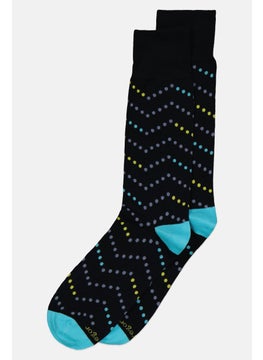 Buy Men 1 Pair Brand Logo Crew Socks, Black Combo in Saudi Arabia