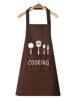 Buy Apron, waterproof and oil-resistant, for kitchen cooking Brown in Saudi Arabia