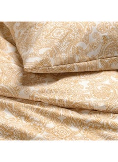 اشتري Duvet cover and pillowcase, yellow/white, 150x200/50x80 cm في السعودية