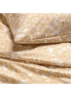 Buy Duvet cover and pillowcase, yellow/white, 150x200/50x80 cm in Saudi Arabia