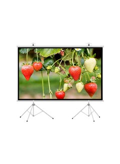 Buy 120 inch 16:9 Portable Projection Screen, White Fiberglass Material, with 2 Tripod Stands for Outdoor and Indoor Home Theater in Saudi Arabia