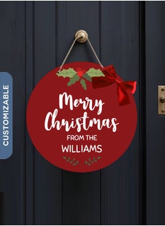 Buy Personalised Christmas Door Sign - Unique Christmas Home Decor with Custom Name in UAE