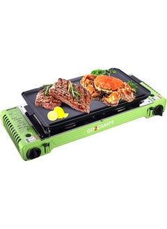 اشتري GO2CAMPS Korean Double Burner Butane Camping Stove with Barbecue Grill Multicolor في الامارات