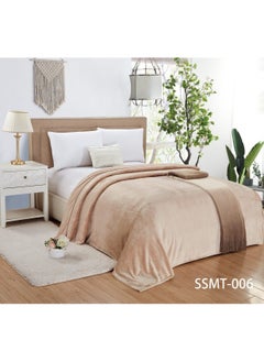 Buy 1 Piece Soft Bed Polyester Blanket king Size 200*220 cm in Saudi Arabia