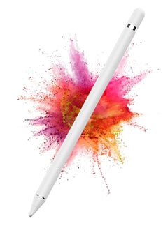 Buy Active Digital Stylus Pen for Android,iOS, iPad/iPad 2/New iPad 3/iPad4/iPad Pro/iPad Mini/iPad Mini 2/3 /4 and Most Tablet,1.5mm Fine Point Rechargeable（White） in Saudi Arabia