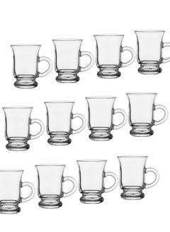 Buy Set of 12 clear glass tea cups in Saudi Arabia