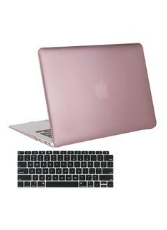 اشتري Ntech MacBook Air 13 inch Plastic Hard Shell Case & Keyboard Cover Skin 2022 2021 2020 2019 2018 Release A2337 M1 A2179 A1932 Retina Display with Touch ID ( Rose Gold ) في الامارات