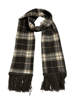 Buy Plaid Check/Carreau/Stripe Pattern Winter Scarf/Shawl/Wrap/Keffiyeh/Headscarf/Blanket For Men & Women - Small Size 30x150cm - P04 Dark Brown in Egypt