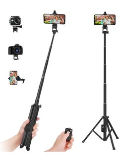 Buy Padom 2in1 Portable Mini Cellphone Selfie Stick Tabletop Tripod with Remote Controller in UAE
