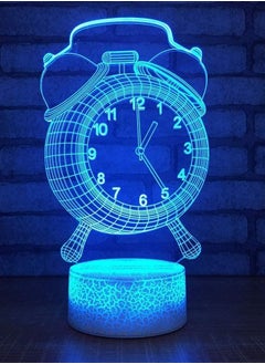 اشتري Bedroom Nightlight 3D USB Alarm Clock Lighting Fixture Modeling Desk Lamp 7/16 Color Change Sleep Decor Lighting Kids Birthday  Year's Gift LED Desk Lamp في الامارات