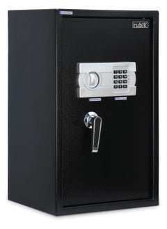 Buy Safe Box Large with Digital Keypad and Key Lock Protect Money Documents Jewlery for Home Office N60EG (Size 60x36x30cm) Black in UAE