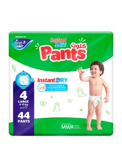 Buy Baby Instant Dry Pants Size 4 Large 9-15kg 44 Diapers in UAE