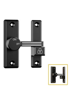 Buy Flip Latch Lock, 90/180 Degree Left/Right-Opening Sliding/Swinging Door Lock Bolt for Home Security Gate, Barn, Garage, Garden Fence, Shed, Window, Cabinet (Black + Luminous) in Saudi Arabia