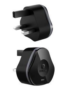 Buy Rokini 20W PD wall charger - smart safety and fast charging feature - black color in Saudi Arabia