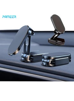 Buy Metal Magnetic Phone Mount for Car Dashboard Mobile Holder, 360° Rotation Upgrade Foldable Car Mount Mobile Phone Stand for All Smartphone iPhone Samsung Galaxy Note Tablet iPad GPS in UAE