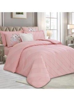 Buy HOURS Floral Comforter Set 7 Pieces, King Size, Twinkle-05 in Saudi Arabia