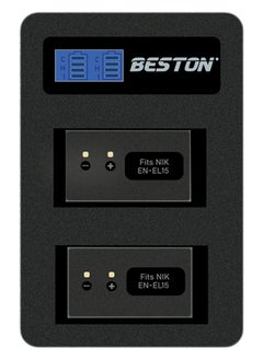 Buy Beston Charger Double Ports for Nikon EN-EL15 Batteries: Double ports for charging Nikon EN-EL15 batteries, reducing downtime between shoots. in Egypt