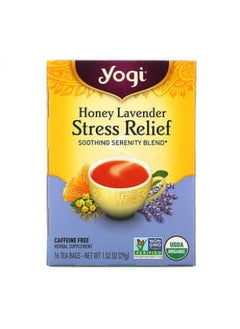 Buy Yogi Tea, Stress Relief, Honey Lavender, Caffeine Free, 16 Tea Bags, 1.02 oz (29 g) in UAE