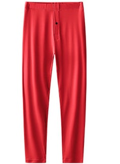 Buy Men's Solid Color Tights Leggings Underwear Thermal Pants Long Johns Bottoms  Wintergear Modal Warm Base Layer Bottoms Red in Saudi Arabia