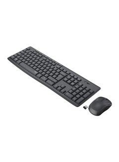 Buy Silent Wireless Keyboard and Mouse Combo, 10m Wifi Range, 2.4GHz Wireless, Nano USB Receiver, Silent Touch Technology,English-Arabic Layout in Saudi Arabia