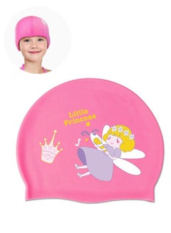 Buy Kids Swimming Cap Silicone Waterproof Swim Cap, Comfortable Swimming Hat for Long and Short Hair, 5-14 Kids Children Boys Girls Bathing Accessories in Saudi Arabia