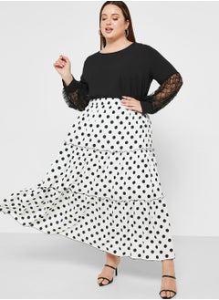 Buy Tiered Polka Dot Skirt in UAE