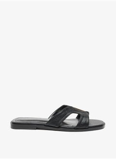 Buy Womens Textured Slip-On Sandals in UAE