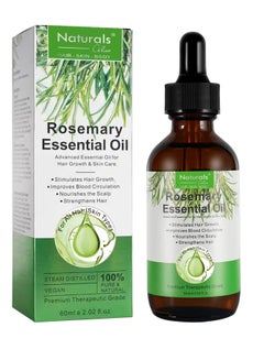 Buy Rosemary Essential Oils Rosemary Oil for Hair Growth Serum Pure Organic Rosemary Oil for Dry Damaged Hair and Growth, Hair Loss Scalp Treatment, Skin Care(60ml) in Saudi Arabia