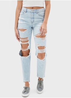 Buy Ripped Mom Jeans in Saudi Arabia