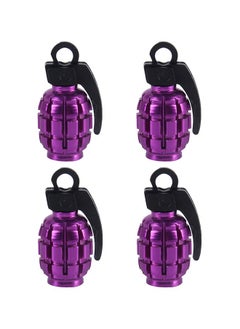 اشتري 4-Piece Grenade Shaped Car Tire Valve Cap في الامارات