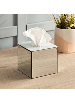 اشتري Lamac Metallic Glass Tissue Box 13 x 12.8 x 13 cm في السعودية