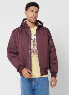 اشتري Essential Hooded Bomber Jacket في الامارات