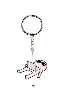 Buy Double Sided Cartoon Printed Keychain in UAE