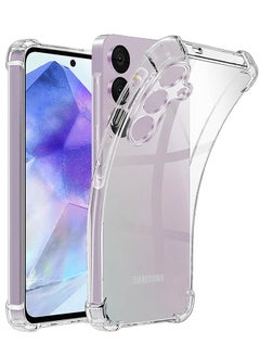 Buy Samsung Galaxy A55 5G Gorilla Case Shock-Absorption Flexible Clear TPU Rubber Protective Cell Phone Cover Slim Fit Transparent Protective Case Cover in UAE