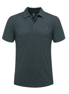 Buy Selecta Now Mens Polo Shirt Plain 100% Combed Cotton Short Sleeves Charcoal 160 GSM Jersey Polo Shirt For Mens in UAE