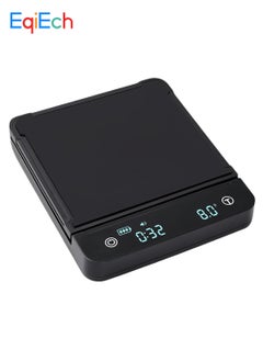 Buy Coffee Scale with Timer Kitchen Scale Pour Over V60 Drip Coffee Digital Scale with LED Display&Heat Resistant Anti-Slip Mat 3kg/0.1g Black 15*13*2.1cm (Batteries Included) in Saudi Arabia