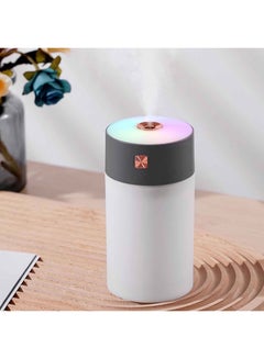 Buy VIO 300ML Rainbow Cup Car Humidifier USB Mini Mist Gift Aromatherapy, Portable Air Humidifier Cold Mist Humidifier Suitable for Cars Offices Indoors Bedrooms (Grey) in UAE