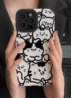Buy iPhone 14 Pro Max Case Lovely Cats in UAE