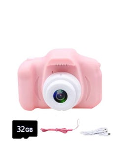 Buy Kids Selfie Camera,HD Digital Video Camera,Children Toys for 3 4 5 6 7 8 9 Year Old Boys/Girls,Selfie Camera for Kids, Birthday Gifts with 32GB SD Card(Pink) in Saudi Arabia