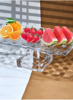 Buy A rectangular glass serving dish with a base in Saudi Arabia