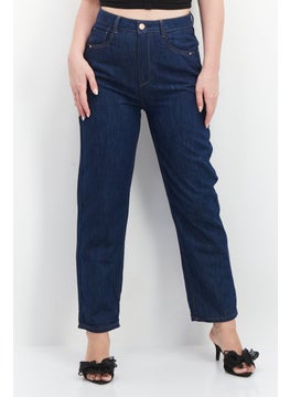 اشتري Women Regular Fit Plain Non Stretchable Denim, Blue في الامارات