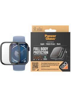 اشتري PanzerGlass™ Screen Protector for Apple Watch 9 41mm - Full Body D3O® Protective Case Against Scratches and Impacts, Made of Tempered Glass, Black في الامارات