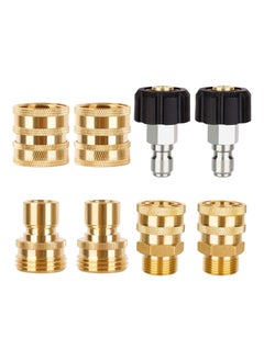 Buy Pressure Washer Adapter Set, Water Gun Wire Tube, Quick Disconnect Kit, M22 Swivel to 3/8'' Connect Fittings, 3/4" to Release for Power Washer Gun/Hose, 5000PSI Car Wash (8PCS) in UAE