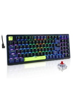 Buy Z-94 Mechanical Gaming Keyboard,Red Switch RGB Backlit 94 Keys Gaming Keyboard for Office and Games Black Blue in Saudi Arabia