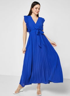 Buy Pleated Wrap Dress in UAE
