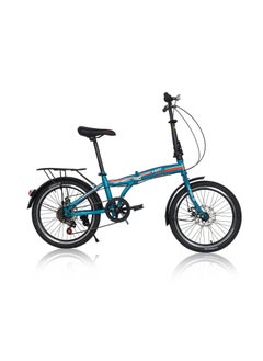 Buy Vego Fold Folding Bike 6 Speed 20 Inch - Blue in UAE