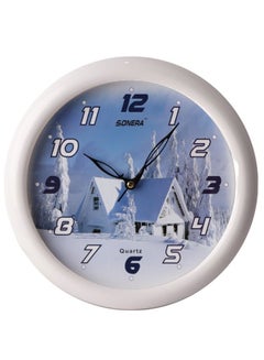 اشتري ساعة حائط سونيرا - 9241- انالوج - كوارتز - اطار ابيض مينا بيت تلج في مصر