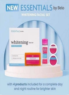 Buy Essentials Whitening Facial Set for Brighter Skin, Complete Set with Beautifying Bar 65g, Skin Hydrating Toner 60ml, Whitening Day Cover SPF 30 10g, and Night Therapy Whitening Vitamin Cream 10g in UAE