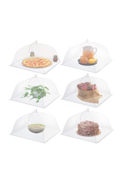 Buy (6 Pack) Large and Tall 17x17 Pop-up Mesh Food Cover Tent Umbrellas, Reusable and Collapsible Food Tents in UAE