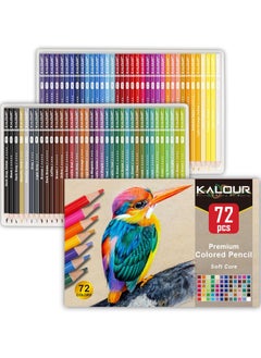 اشتري KALOUR 72 Count Colored Pencils for Adult Coloring Books, Soft Core,Ideal for Drawing Blending Shading,Color Pencils Set Gift for Adults Kids Beginners في السعودية